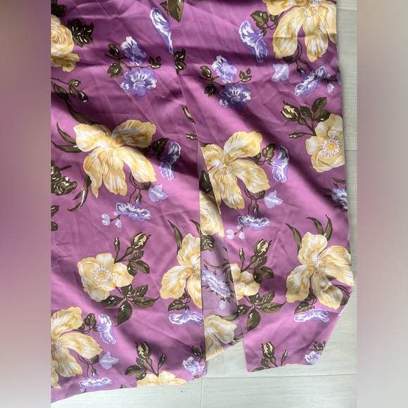 NWT Zara Purple Mauve floral flower corset bustier midi long dress size S - Picture 7 of 7